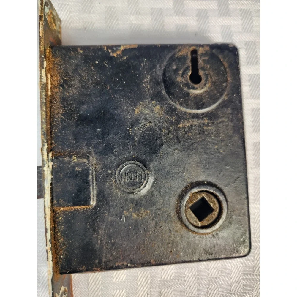 Vintage PENN Mortise Door Lock Cast Iron Metal Restoration